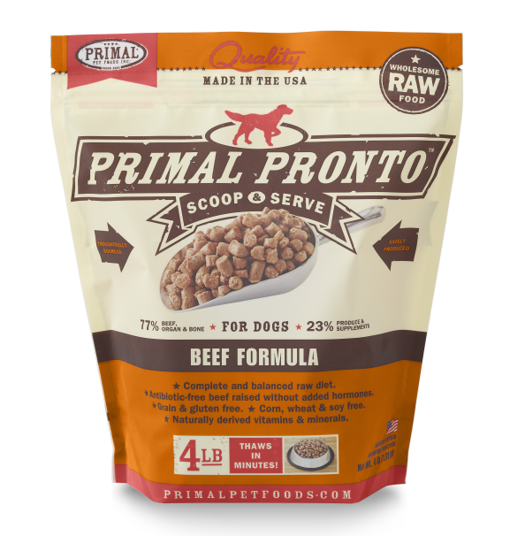 Primal Frozen Raw Pronto 4lb