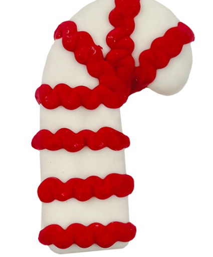 XMAS Bosco & Roxy Red, White & Green Candy Cane with Face