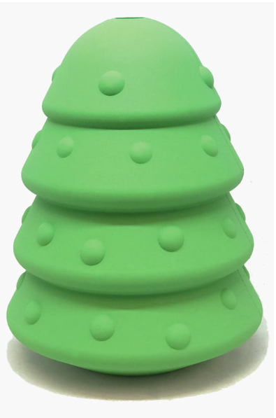 SodaPup Christmas Tree eDispenser Durable Rubber Chew Toy & Treat Dispenser