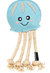 ZippyPaws ecoZippy Suede and Rope Buddies Jellyfish