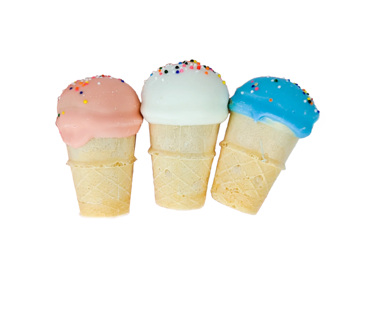 Bosco & Roxy's Pink, White & Blue Ice Cream with Sprinkles
