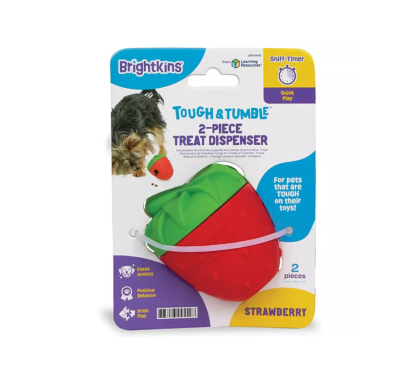 Brightkins Tough &amp; Tumble Treat Dispensing Strawberry