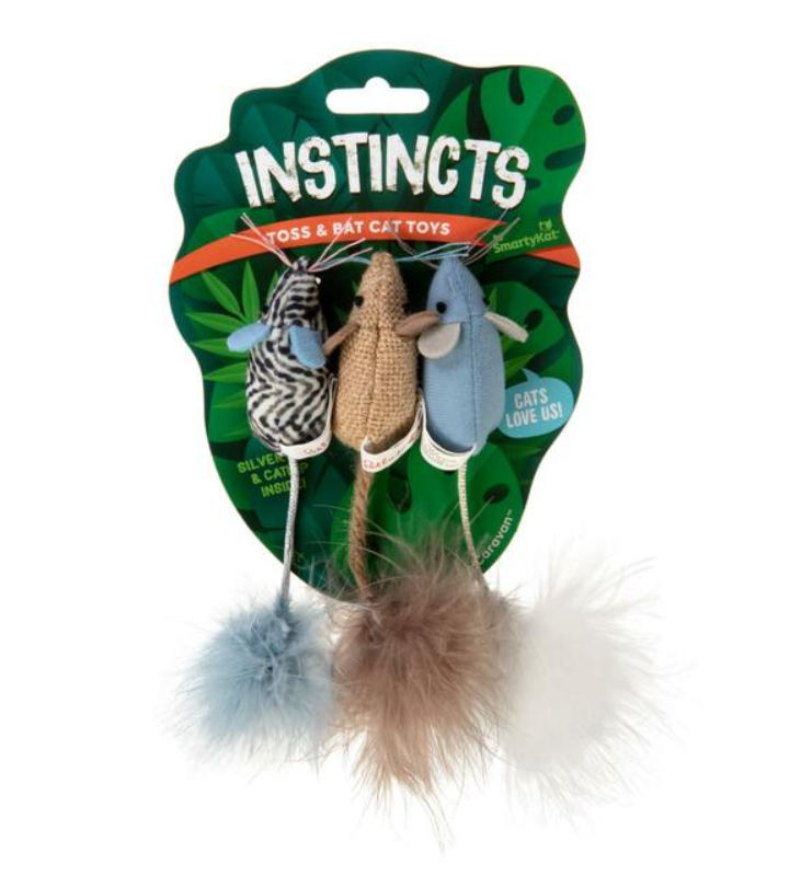 Petlinks Instincts Caravan Mice 3 Pack