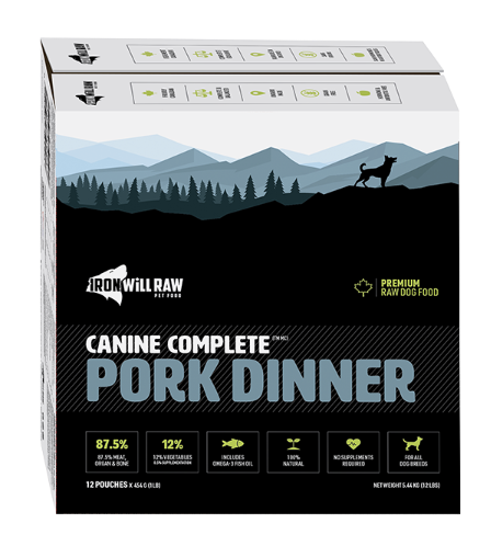 Iron Will Raw Dog Complete Pork 12/1lb