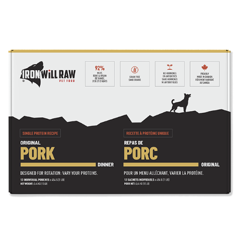 Iron Will Raw Dog Original Pork 12/1lb