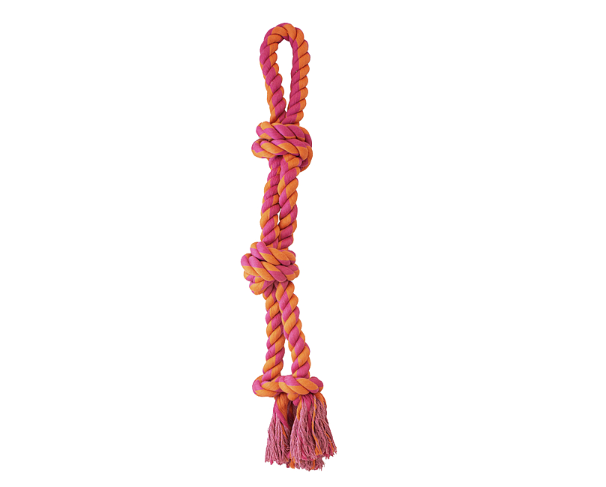 Knotty & Nice Split Rope Orange & Pink