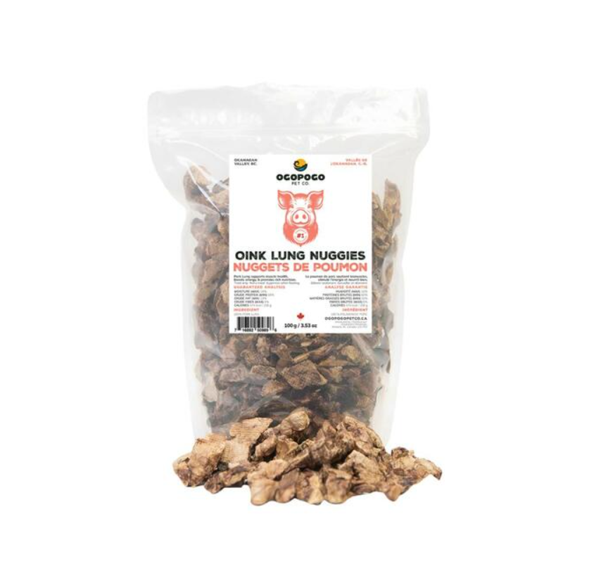 Ogopogo Pet Co. Oink Lung Nuggies 100g