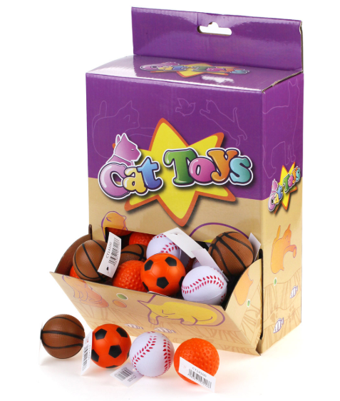 Assorted CAT Sponge Sports Balls