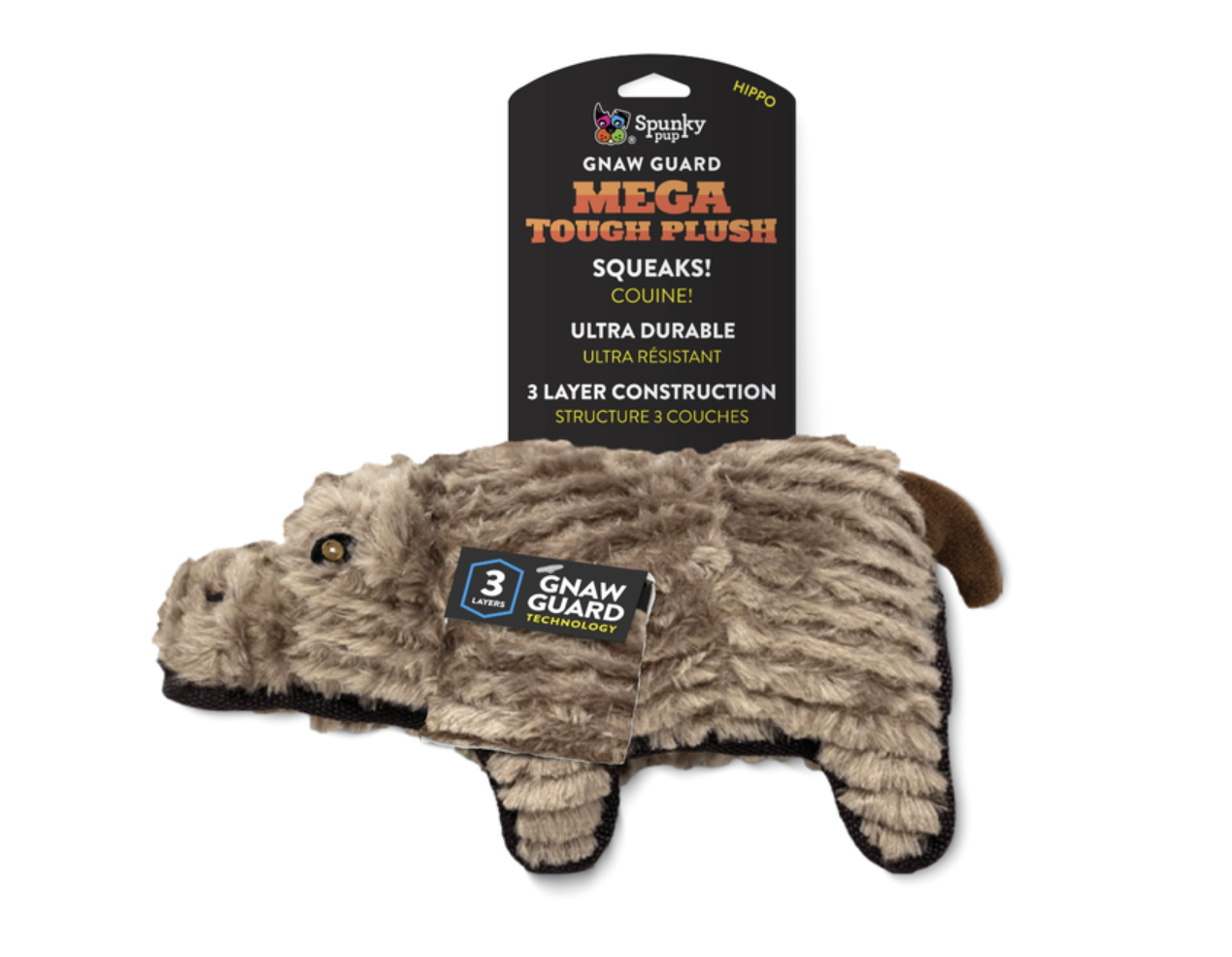 Spunky Pup Mega Tough Hippo