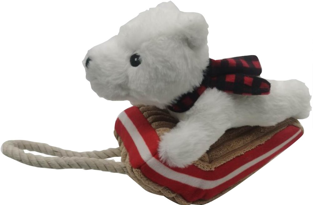 Tall Tails Polar Bear Sled Tug Red