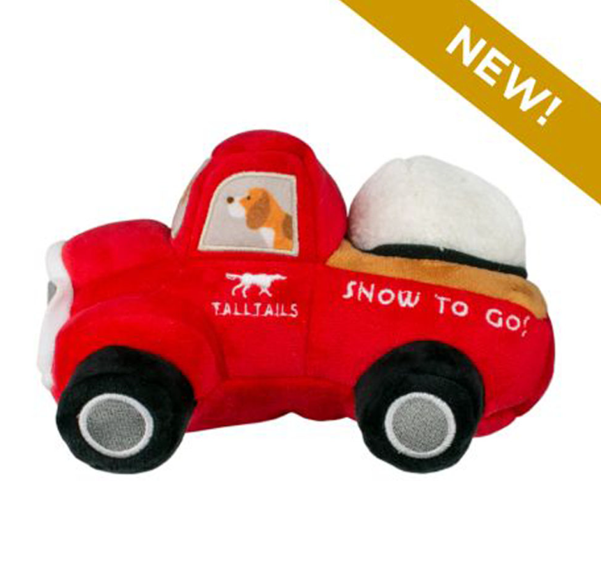 Tall Tails Red Truck with Snowball