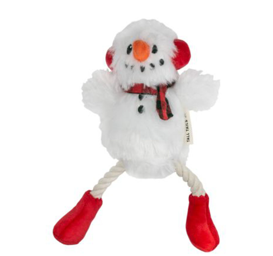 Tall Tails Snowman Pull-through Rope Tug Toy