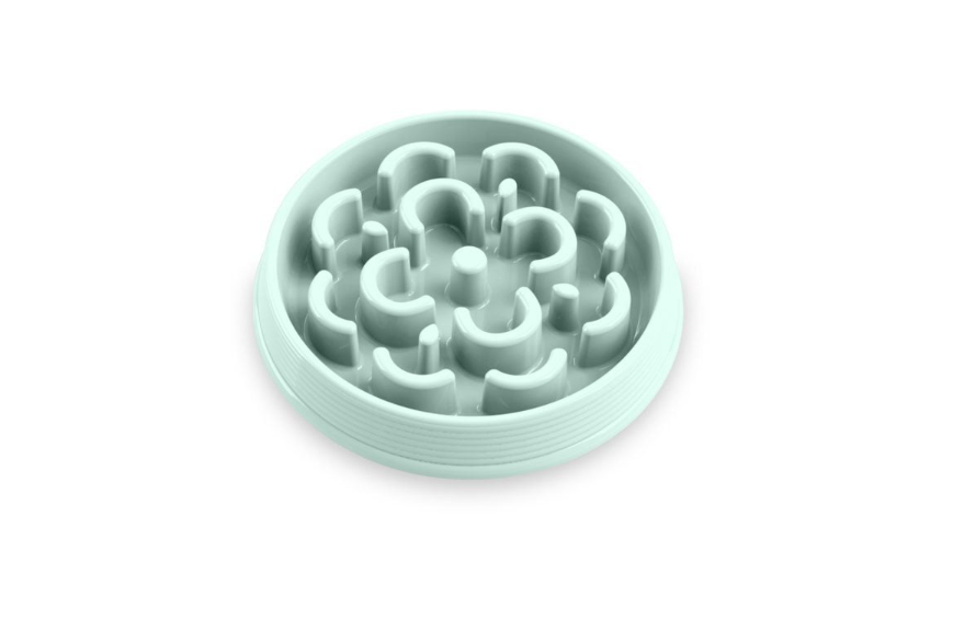 Tarhong Medallion Medium Slow Feed Bowl Aqua