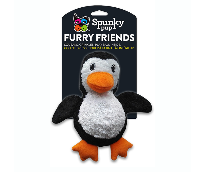 Spunky Pup Penguin with Ball Squeaker