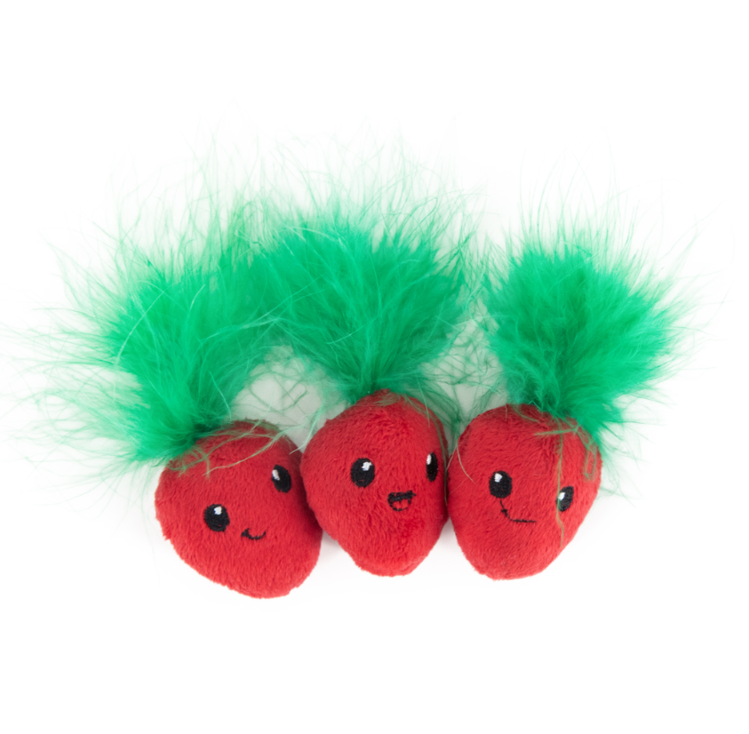Petstages Strawbabies Pink 3PK