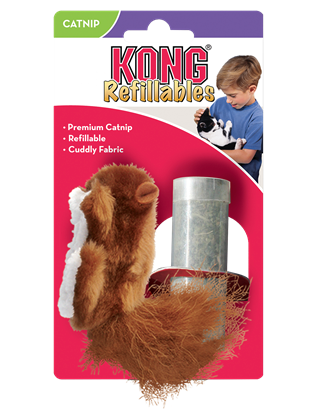 Kong CAT Refillable Catnip Squirrel