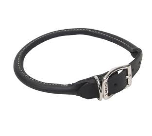 Leather Round Rolled Collar