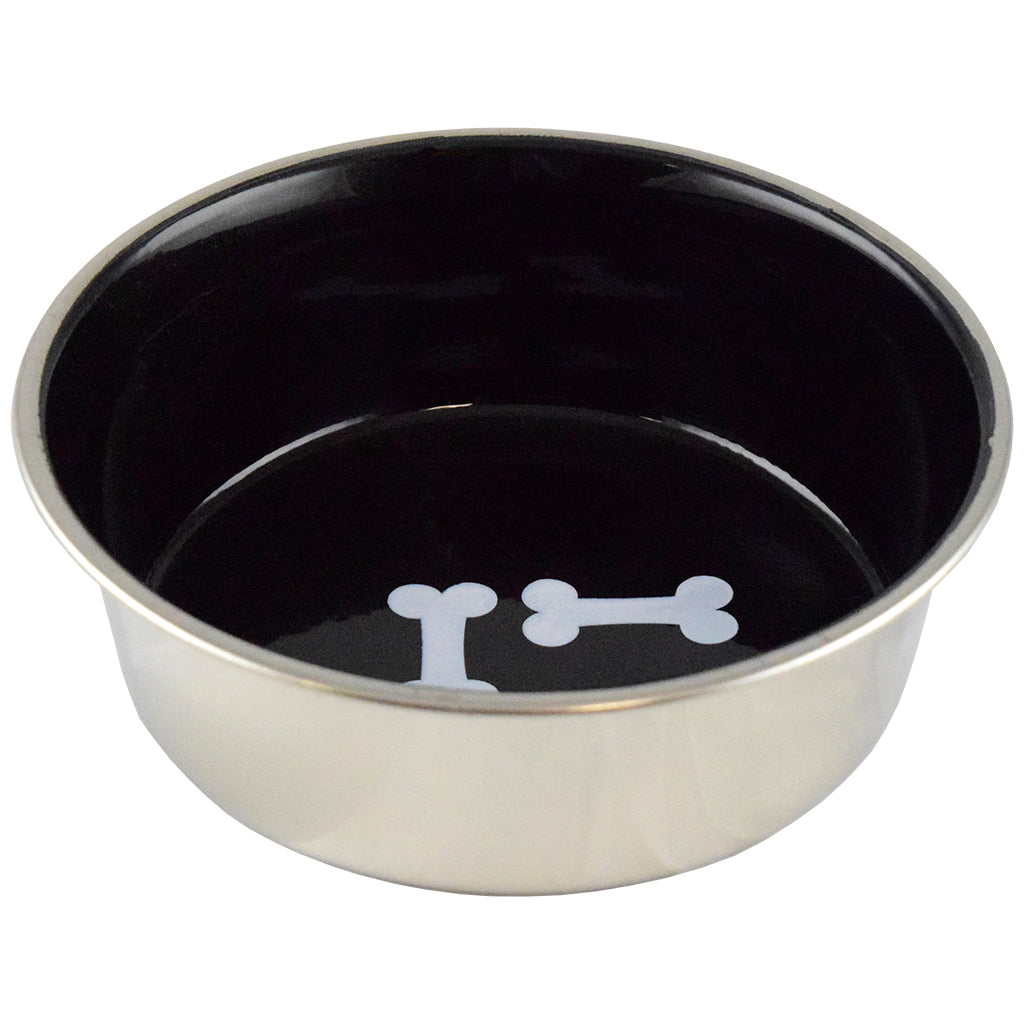 Dog bowls with bones on them sale