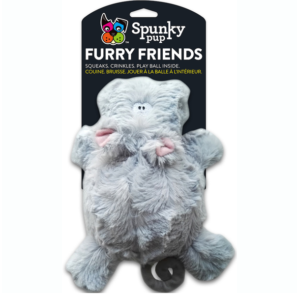 Spunky Pup Hippo with Ball Squeaker