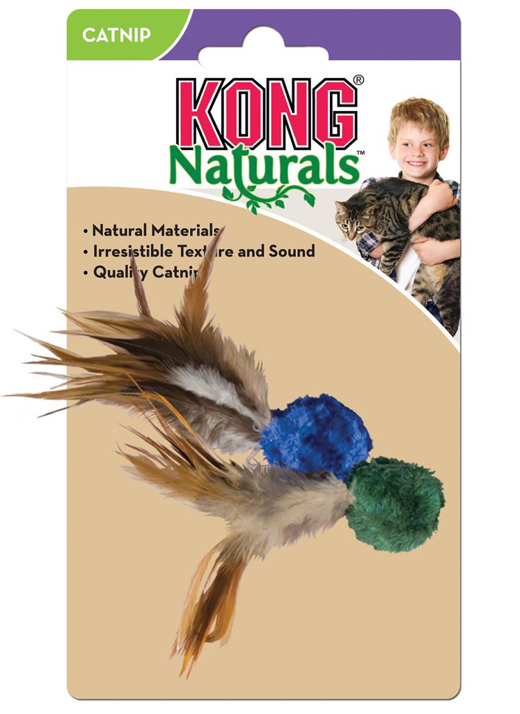 Kong Crinkle Balls with Feathers