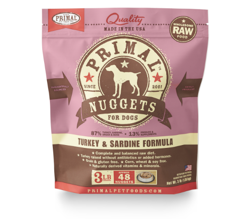Primal Dog Raw Turkey Sardine
