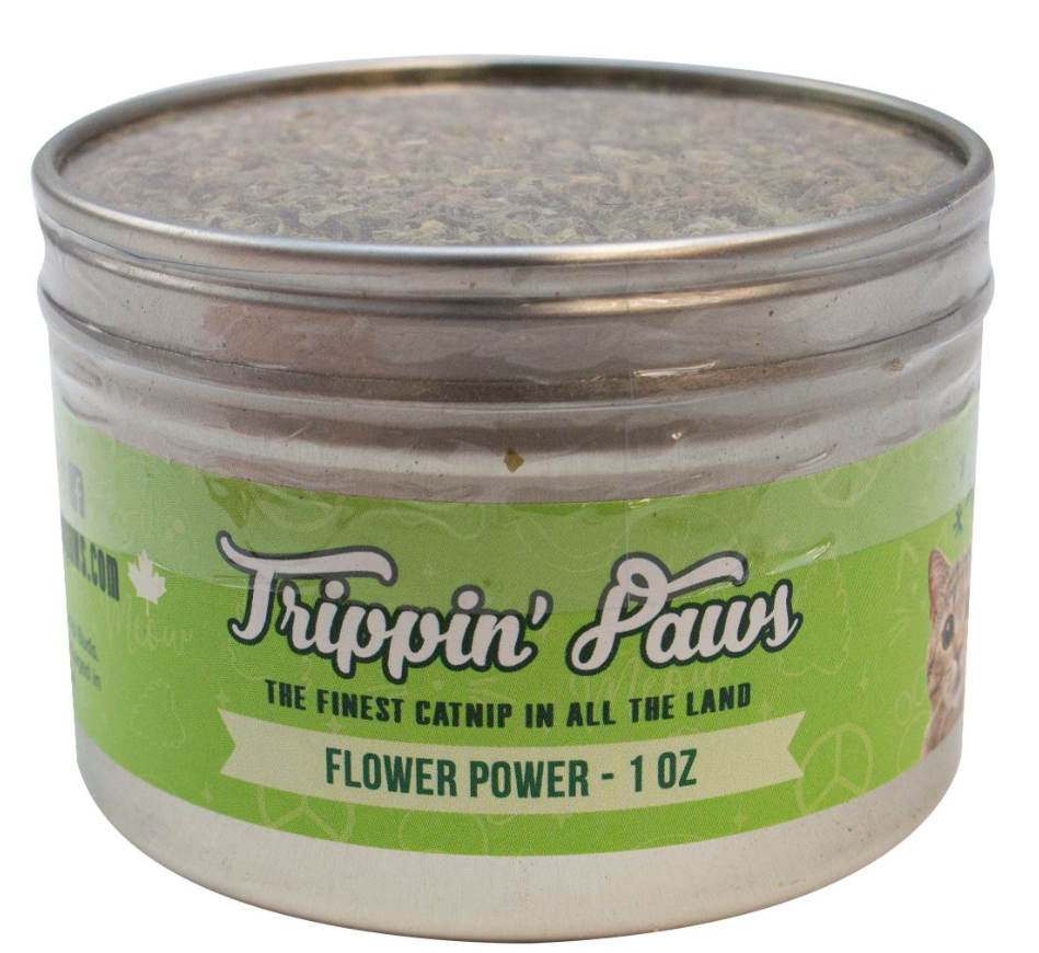 Trippin&#39; Paws Flower Power Tin 1 oz Catnip