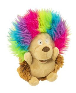 Go Dog Silent Squeaker Hedgehog with Crazy Hair