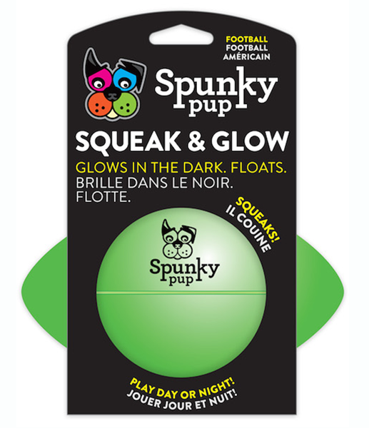 Spunky Pup Squeak & Glow Football