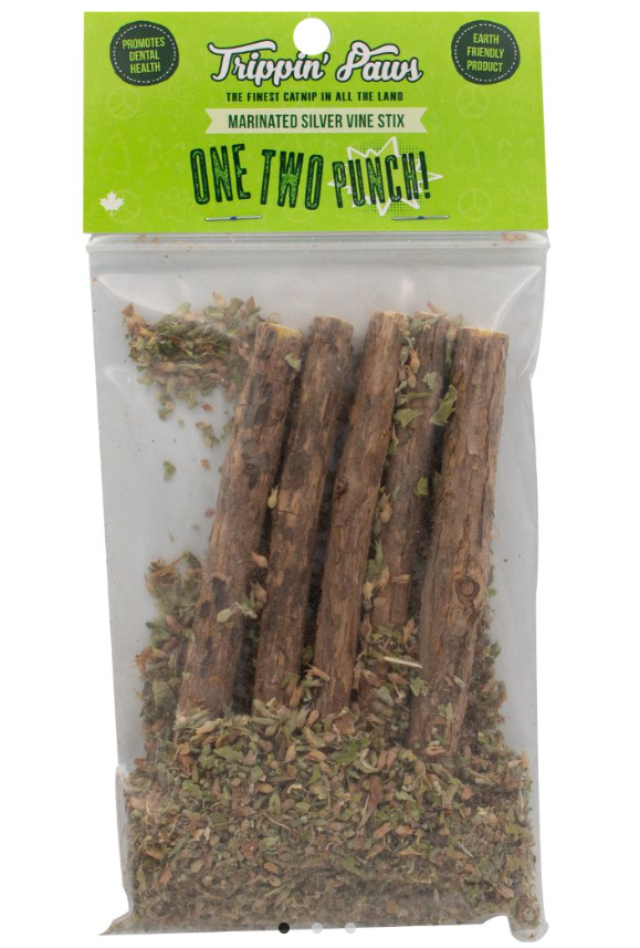 Trippin' Paws One Two Punch Catnip & Silver Vine Sticks