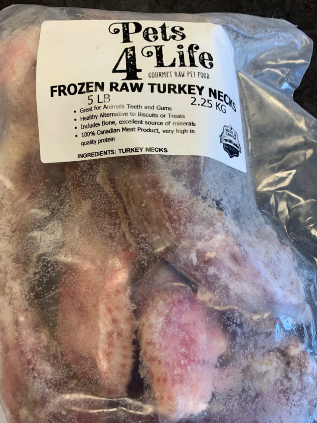Pets 4 Life Raw Turkey Necks 5lb