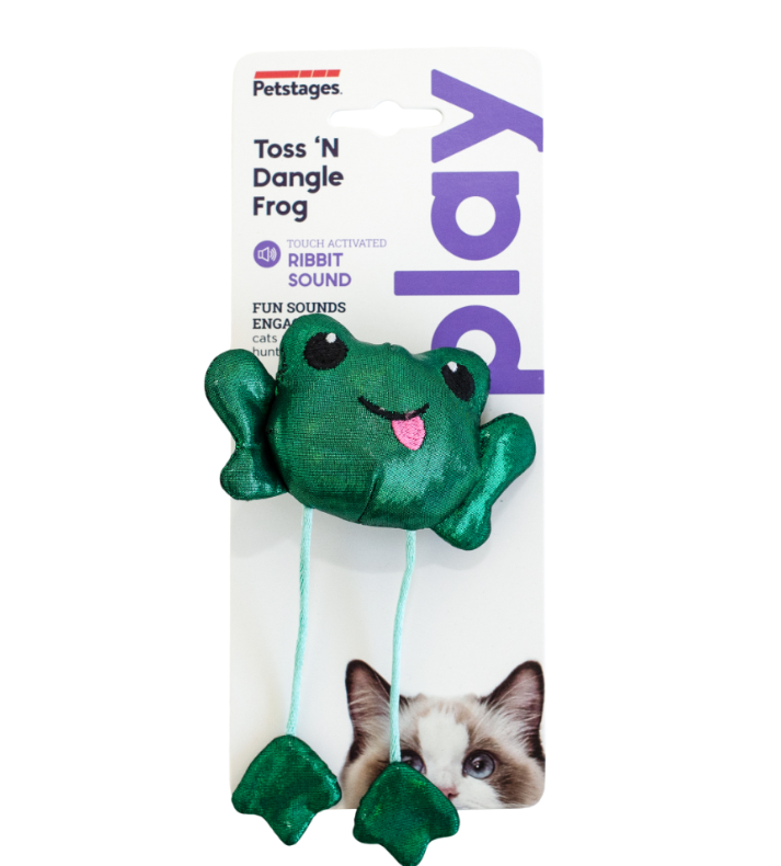 Petstages Toss N Dangle Frog